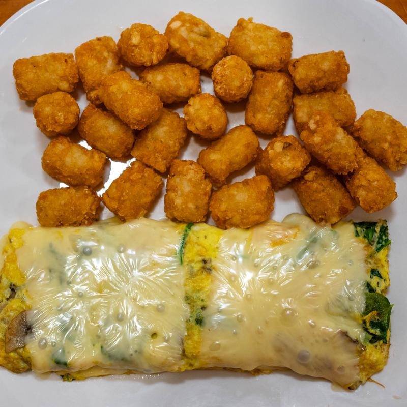 Mushroom Spinach Swiss Omelette